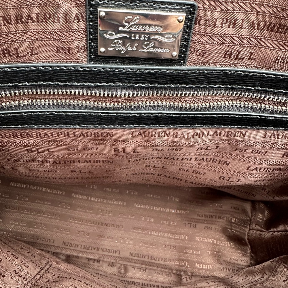 Ralph Lauren Oversize Black Leather Tote - Picture 14 of 16